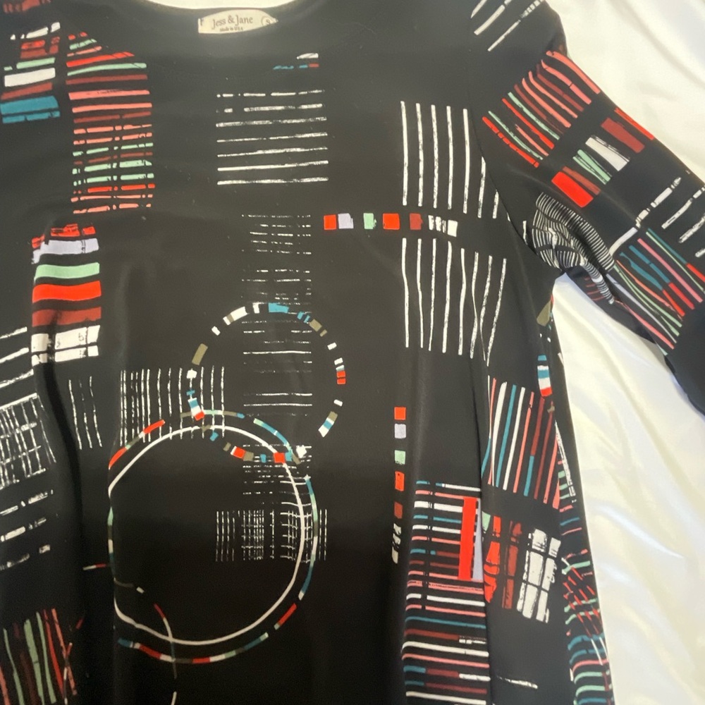 Jess and Jane Black Abstract Design